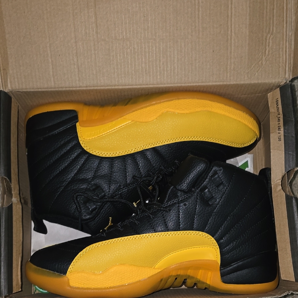 Black and Yellow High-Top Sneakers